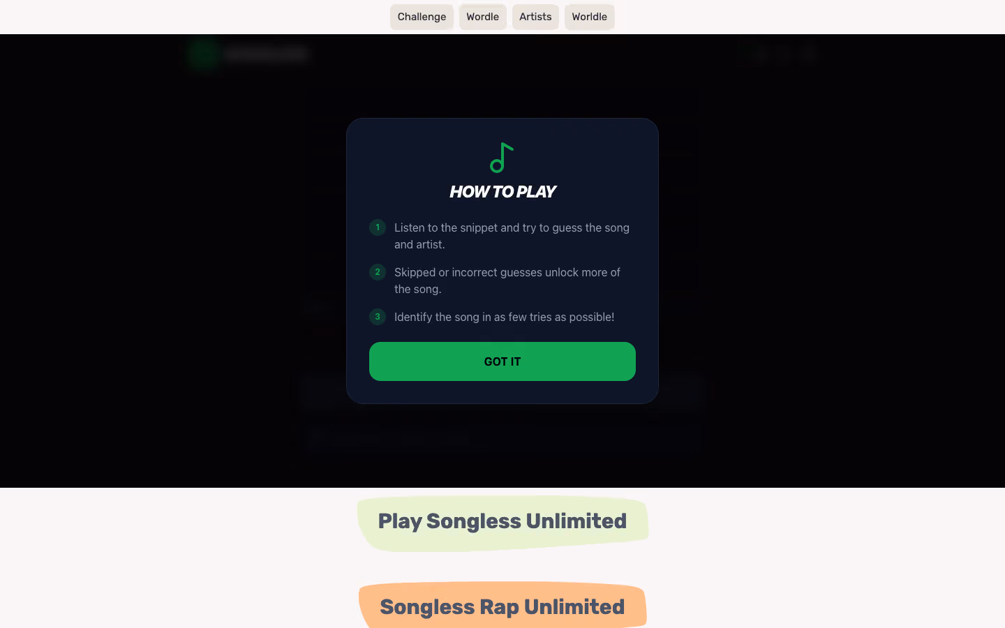 Songless game screenshot
